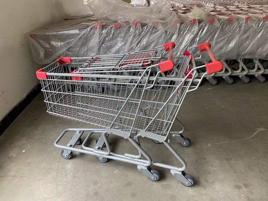 Shopping carts prepared before shipment